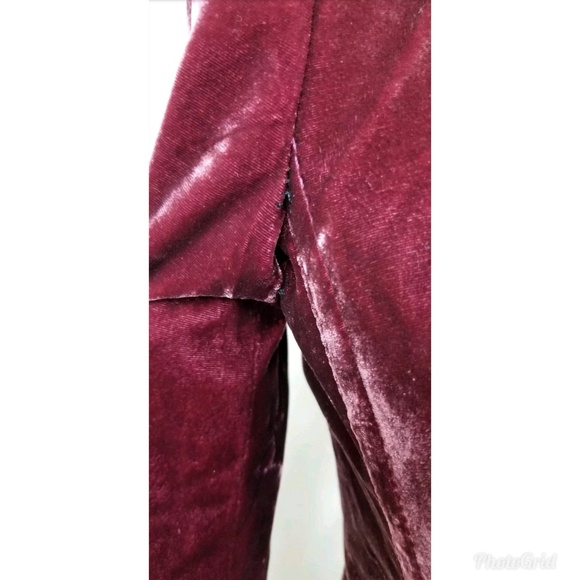 SOLD....Karen Millen Wine Velvet Button Up Blazer - Picture 7 of 8
